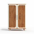 Wooden storage cabinet with double doors and modern design 80 x 40 x 180cm