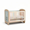 Wooden crib with breathable mesh panels for better airflow 120 x 60 x 80cm