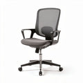Mesh ergonomic office chair with adjustable height and black base